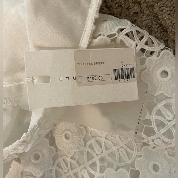 Women’s White Lace Peplum Mini Dress Size S - Picture 3 of 6